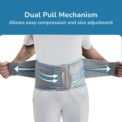 Everactiv Contoured Lumbo-Sacral Back Support Belt for Elderly – Rigid Spine Support with Aluminium Splints | Adjustable Compression, Extra Soft Padding | Pain Relief for Chronic Low Back Pain & Posture Correction