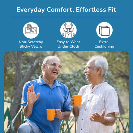 Everactiv Contoured Lumbo-Sacral Back Support Belt for Elderly – Rigid Spine Support with Aluminium Splints | Adjustable Compression, Extra Soft Padding | Pain Relief for Chronic Low Back Pain & Posture Correction