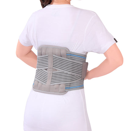 Everactiv Contoured Lumbo-Sacral Back Support Belt for Elderly – Rigid Spine Support with Aluminium Splints | Adjustable Compression, Extra Soft Padding | Pain Relief for Chronic Low Back Pain & Posture Correction