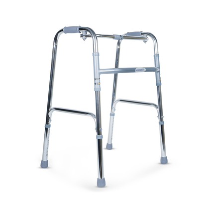 Everactiv Lightweight Aluminium/Glossy Finish Walker for adults, Height Adjustable Walking Support for Old People, Sturdy Frame Walker for Old People | Made in India