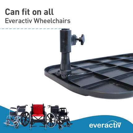 Everactiv Multipurpose Tray for Wheelchair - Ideal for Eating, Reading, Writing - Tray Only [Wheelchair Not Included] | Compatible with EverActiv Wheelchairs Only