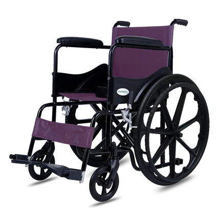 Everactiv Everyday Economy Foldable Wheelchair with Safety Seat belt, Weight Bearing Capacity 120 kg, Sturdy Frame and Easy Foldable Mechanism