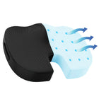 Everactiv Cool Gel Memory Foam Coccyx Seat Cushion for Tailbone Pain Relief | Orthopedic Chair Cushion for Sciatica, Back Pain | Breathable Mesh Cover, 2 Years Warranty