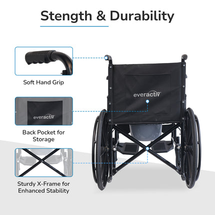 Commode wheelchair - U Cut