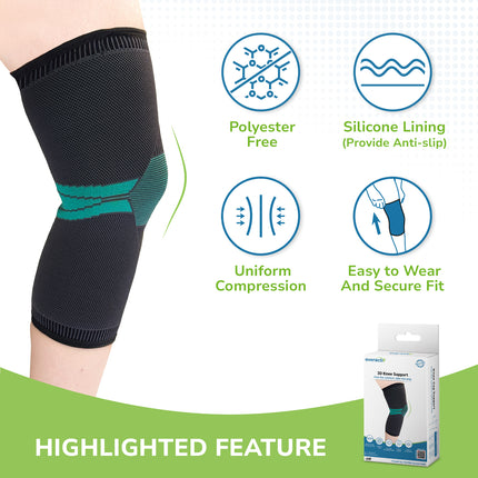Everactiv 3D Knee Support for Elderly – Compression Support for Arthritis, Pain Relief & Post-Op Recovery (One Knee Only)