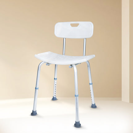 Everactiv Waterproof Shower Chair/Stool with Backrest for Elders, Adults, & Pregnant Women | Shower Bench with 1 Year Warranty