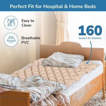 Everactiv Anti-Decubitus Air Bed | Anti-Bedsore | Bubble Air Mattress for Patients Bed Sore | Color- Beige