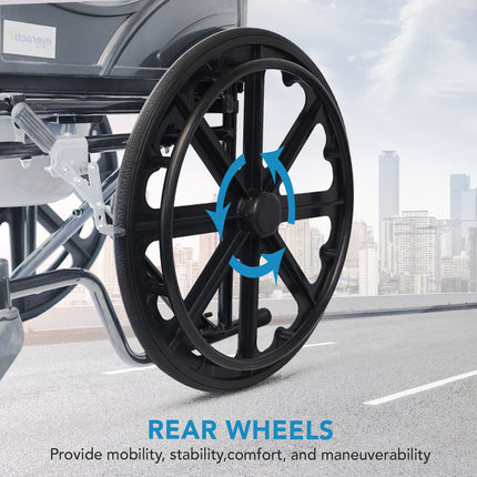 Everactiv (2 in 1) Foldable Wheelchair for Regular & Commode Use | Portable and Versatile Mobility Solution with Removable Top-seat for Commode Usage | Comfortable Seating | and Armrests