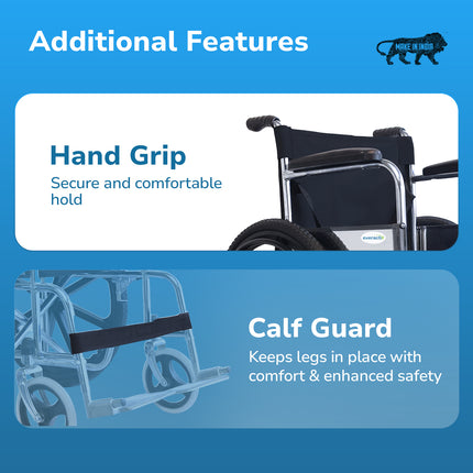 Everactiv Economy Plus - Chrome Finish | Safety Belt, Sturdy frame, Easy folding Mechanism