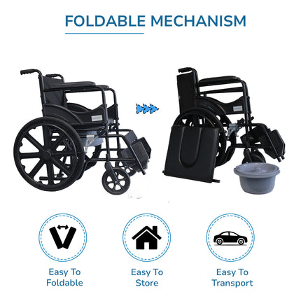 Commode wheelchair - U Cut