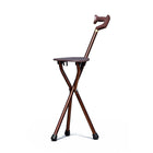 EverActiv Walking Stick with Seat for Elderly | Foldable Portable Walking Cane Chair | Lightweight Aluminium Stool Stick | Anti Slip Support for Outdoor Travel & Daily Use