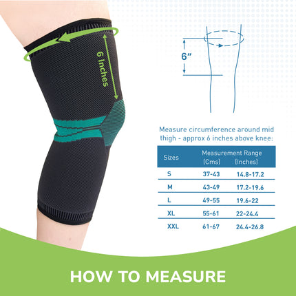 Everactiv 3D Knee Support for Elderly – Compression Support for Arthritis, Pain Relief & Post-Op Recovery (One Knee Only)