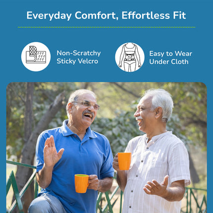 Everactiv Lumbar Back Support Belt for Elderly – Lower Back Pain Relief & Posture Support | Breathable Fabric, Rigid & Flexible Splints | Adjustable Double Pull Lumbar Brace for Sciatica, Slipped Disc & Spinal Conditions