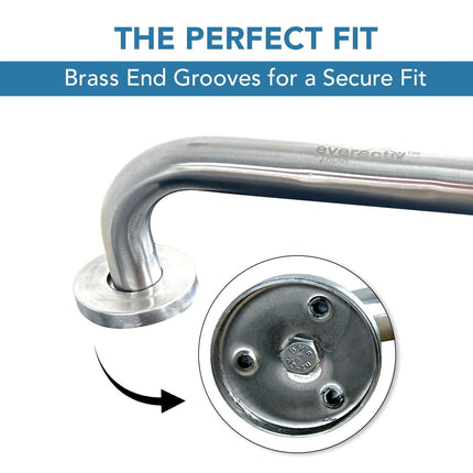 Everactiv Heavy Duty Stainless Steel Grab Bar | Bathroom Grab Bar | Safety Hand Support Balance Handle Bars | 100% Stainless Steel (SS 304)