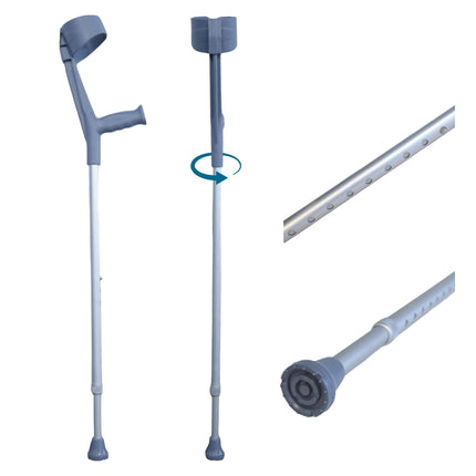 Everactiv Crutch for Old People - Lightweight and Adjustable | Enhanced Support and Stability | Comfortable Ergonomic Handle | Adjustable Forearm | Anti-Slip Rubber Tips