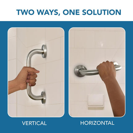 Everactiv Heavy Duty Stainless Steel Grab Bar | Bathroom Grab Bar | Safety Hand Support Balance Handle Bars | 100% Stainless Steel (SS 304)
