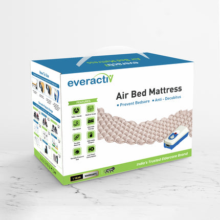 Everactiv Anti-Decubitus Air Bed | Anti-Bedsore | Bubble Air Mattress for Patients Bed Sore | Color- Beige