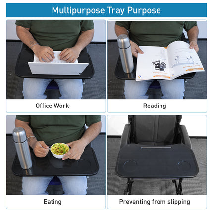 Everactiv Multipurpose Tray for Wheelchair - Ideal for Eating, Reading, Writing - Tray Only [Wheelchair Not Included] | Compatible with EverActiv Wheelchairs Only