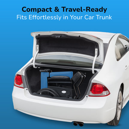 Everactiv Everyday Economy Foldable Wheelchair with Safety Seat belt, Weight Bearing Capacity 120 kg, Sturdy Frame and Easy Foldable Mechanism