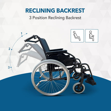 EverActiv Recliner Aluminium Wheelchair | Lightweight & Portable