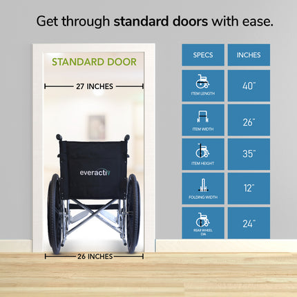 Everactiv Economy Plus - Chrome Finish | Safety Belt, Sturdy frame, Easy folding Mechanism