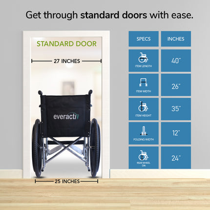 Everactiv Economy Plus - Chrome Finish | Safety Belt, Sturdy frame, Easy folding Mechanism