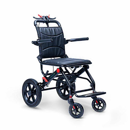 EverActiv Portable Travel Wheelchair for Seniors | Ultra-Light  | Foldable, Compact, Attendant Brake, Travel Convenience | Wheelchair for old people