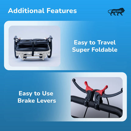EverActiv Portable Travel Wheelchair for Seniors | Ultra-Light  | Foldable, Compact, Attendant Brake, Travel Convenience | Wheelchair for old people