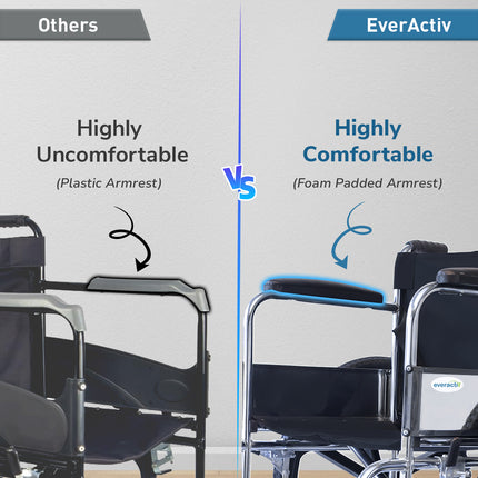 Everactiv Economy Plus - Chrome Finish | Safety Belt, Sturdy frame, Easy folding Mechanism