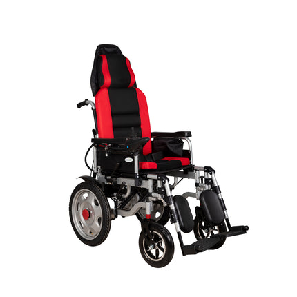 Everactiv EcoRider | Electric Wheelchair with additional Headrest | 180 degree Reclining | Elevating and Detachable Footrest