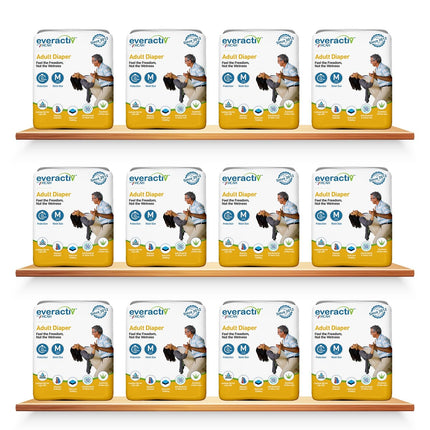 Everactiv Adult Diaper Leakproof, 10 hours Absorption Protection and Wetness Indicator, Unisex with Goodness of Aloe Vera | Pant Style