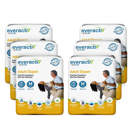 Everactiv Adult Diaper Leakproof, 10 hours Absorption Protection and Wetness Indicator, Unisex with Goodness of Aloe Vera | Pant Style