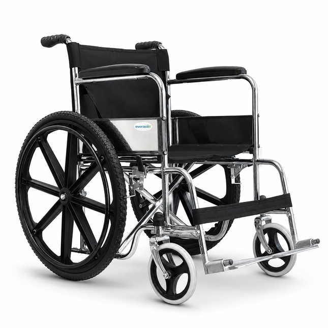 Everactiv Economy Plus - Chrome Finish | Safety Belt, Sturdy frame, Easy folding Mechanism
